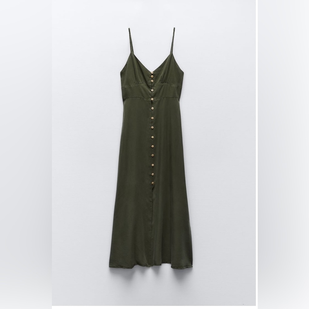 Zara Linen Button Down Dress